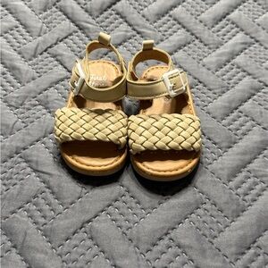 First Steps Woven Strap Sandals in Cream